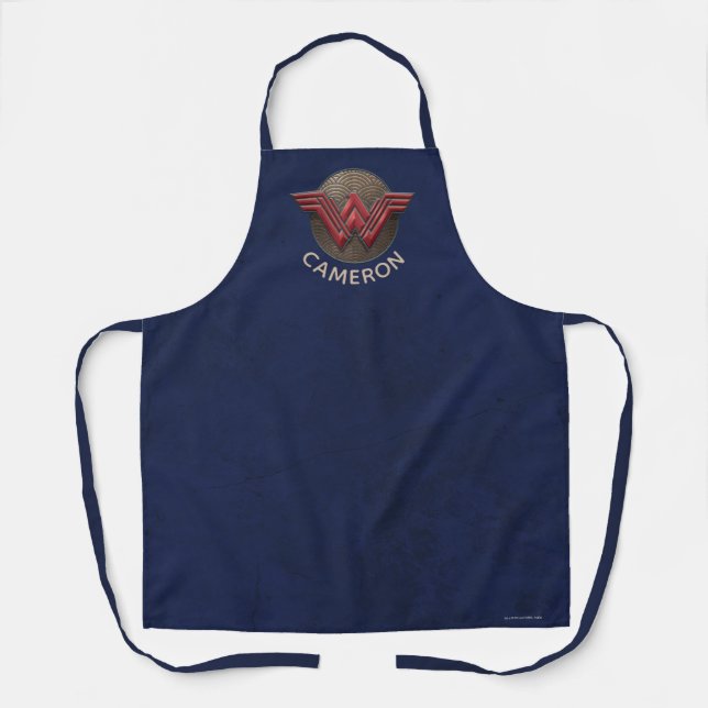 Wonder Woman Symbol Over Concentric Circles Apron (Front)