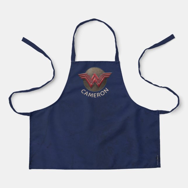 Wonder Woman Symbol Over Concentric Circles Apron (Front)