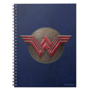 Wonder Woman Symbol Over Concentric Circles Notebook