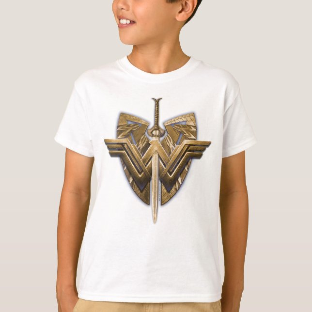 Wonder Woman Symbol With Sword of Justice T-Shirt (Front)