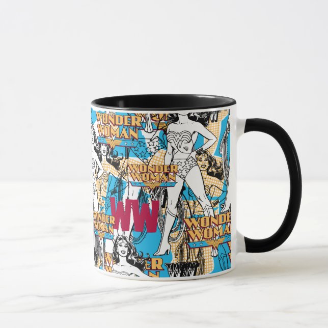 Wonder Woman Toss Pattern Mug (Right)