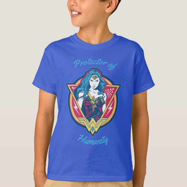 Wonder Woman Tri-Colour Graphic T-Shirt (Front)