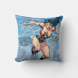 Wonder Woman Trinity Comic Cover #16 Throw Pillow