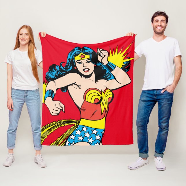 Wonder Woman Twist with Glowing Cuffs Fleece Blanket (In Situ)