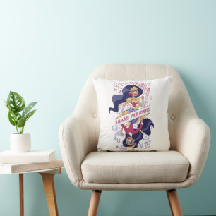 Wonder Woman Unmask Your Powers Throw Pillow