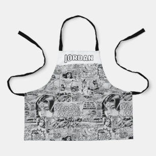 Wonder Woman Vintage Comic Pattern Apron
