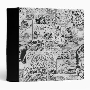 Wonder Woman Vintage Comic Pattern Binder