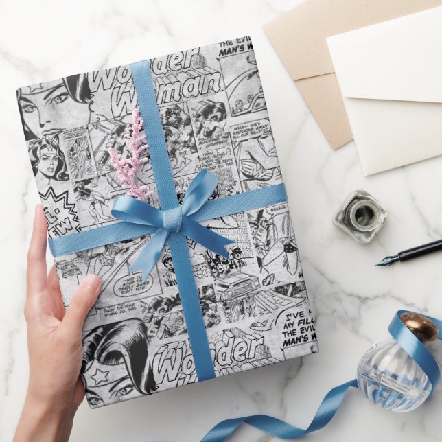 Wonder Woman Vintage Comic Pattern Wrapping Paper (Gifting)