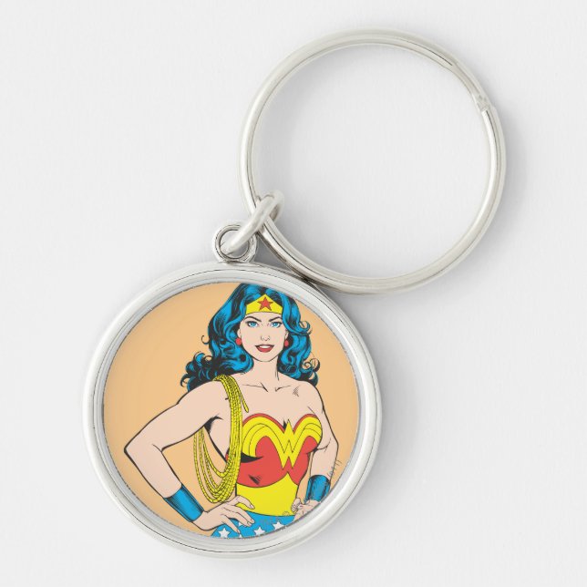 Wonder Woman | Vintage Pose with Lasso Keychain (Front)