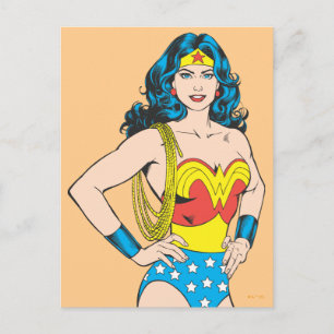 Wonder Woman Vintage Pose with Lasso Postcard