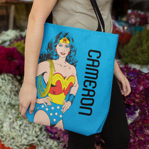 Wonder Woman   Vintage Pose with Lasso Tote Bag