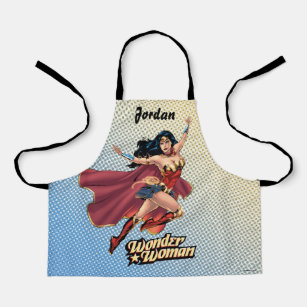 Wonder Woman Wearing Cape Apron