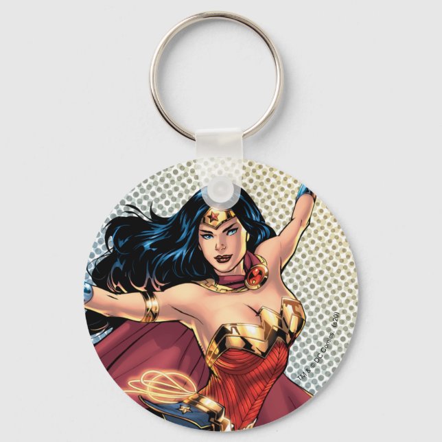 Wonder Woman Wearing Cape Keychain (Front)