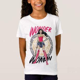 Wonder Woman With Greek Tribal Emblem T-Shirt