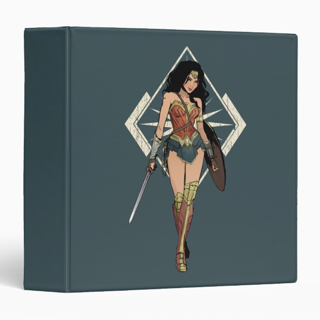 Wonder Woman With Sword Comic Art Binder (Front/Spine)