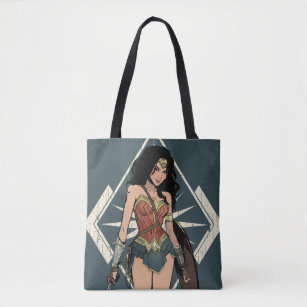 Wonder Woman With Sword Comic Art Tote Bag