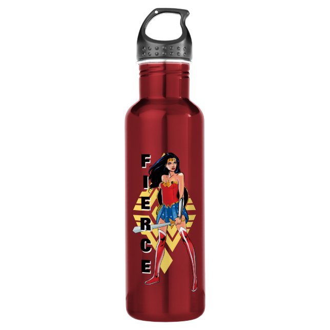 Wonder Woman With Sword - Fierce 710 Ml Water Bottle (Front)