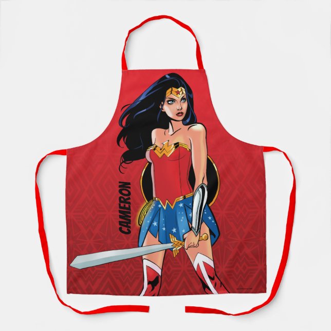 Wonder Woman With Sword - Fierce Apron (Front)