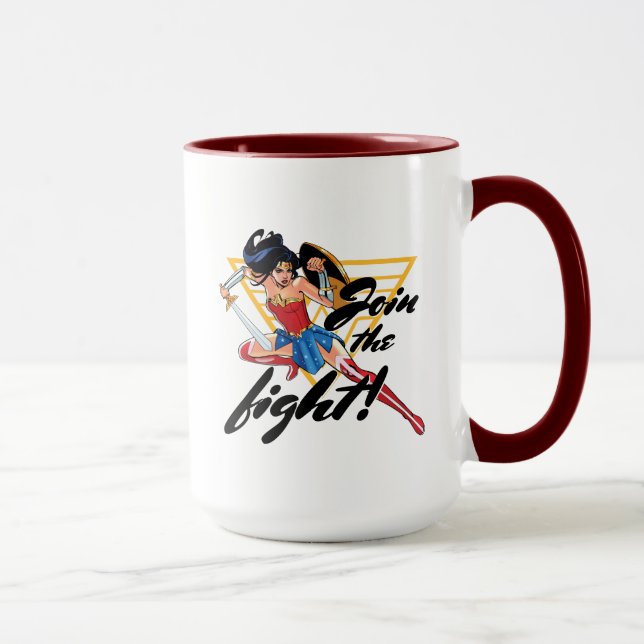 Wonder Woman With Sword - Join The Fight Mug (Right)