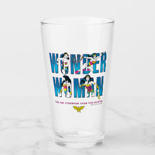 Wonder Woman "You Are Stronger Than You Believe" Glass