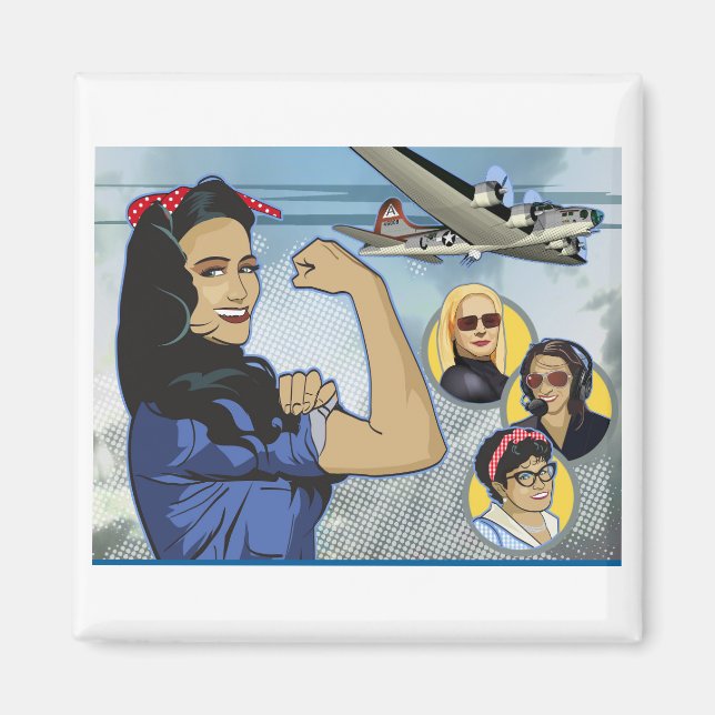 Wonder Women of Aviation Pin Magnet (Front)
