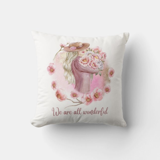 Wonderful Aesthetic throw pillow (Front)