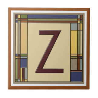 Wonderful Arts & Crafts Geometric Initial Z Tile