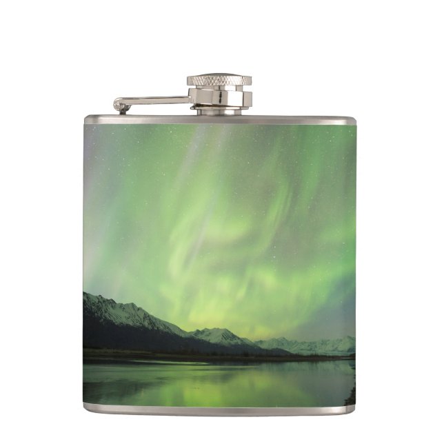 Wonderful Aurora Hip Flask (Front)