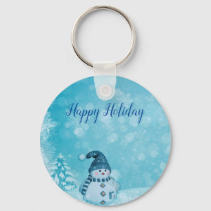 Wonderful, Awesome,Gorgeous Blue Snowman  Keychain