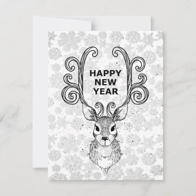Wonderful, Awesome, Gorgeous New Year  Holiday Card (Front)