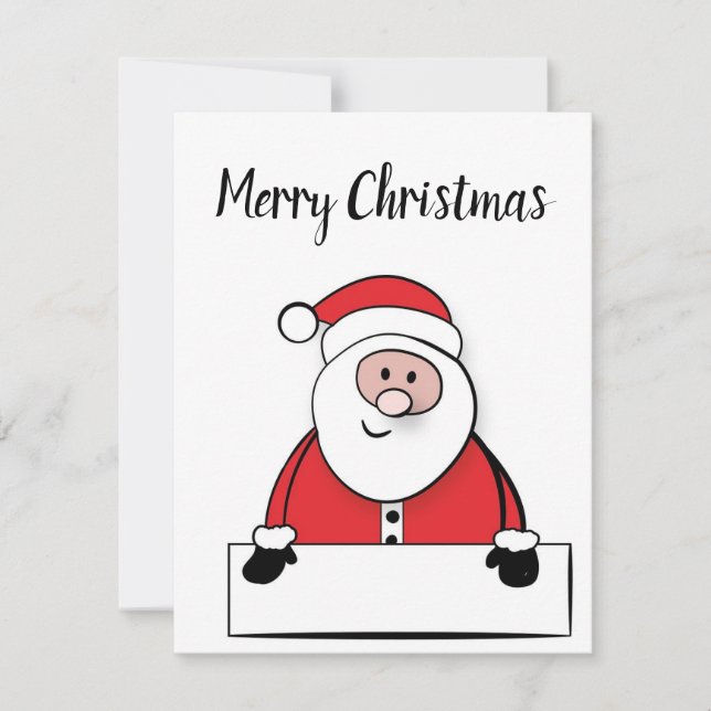 Wonderful, Awesome, Gorgeous Santa Holiday Card (Front)