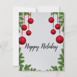 Wonderful, Awesome, Sparkly Pine Tree Holiday Card