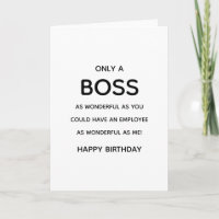 wonderful boss/manager funny birthday