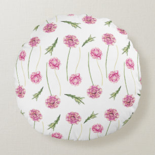 Wonderful Botanical Floral Design Round Pillow