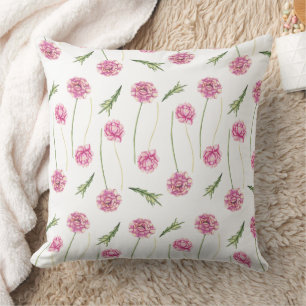 Wonderful Botanical Floral Design Throw Pillow