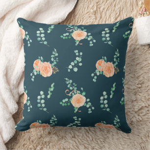 Wonderful Botanical Floral Design Throw Pillow