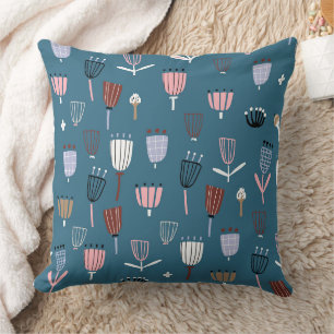 Wonderful Botanical Floral Design Throw Pillow