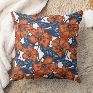 Wonderful Botanical Floral Design Throw Pillow