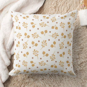 Wonderful Botanical Floral Design Throw Pillow