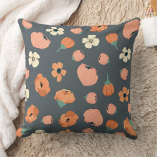 Wonderful Botanical Floral Design Throw Pillow
