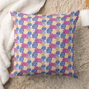 Wonderful Botanical Floral Design Throw Pillow