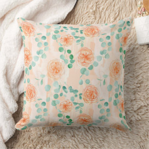 Wonderful Botanical Floral Design Throw Pillow