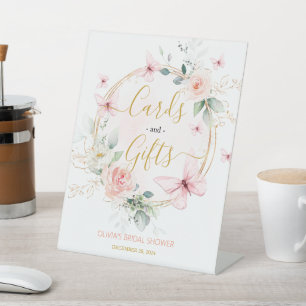 Wonderful Butterfly Cards and Gifts Table Sign