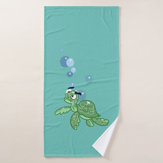Wonderful Cartoon Sea Turtle Bath Towel (Bath Towel)