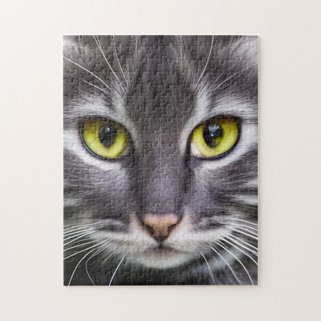 Wonderful cat portrait   jigsaw puzzle (Vertical)