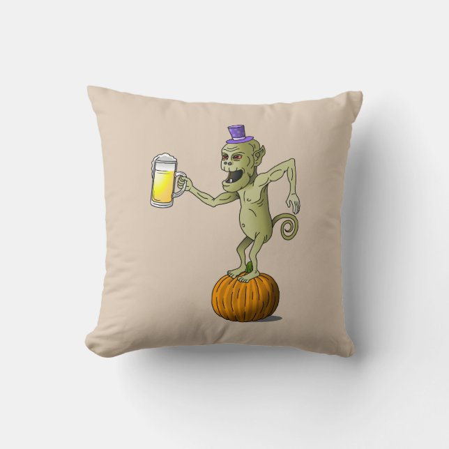 Wonderful Cheering for Halloween Throw Pillow (Front)