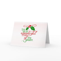 Wonderful Christmas Holiday Greeting Card