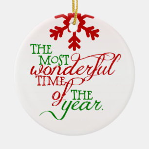 Wonderful Christmas Holiday Personalized Ornament