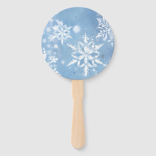 Wonderful Christmas Snow Hand Fan (Front)