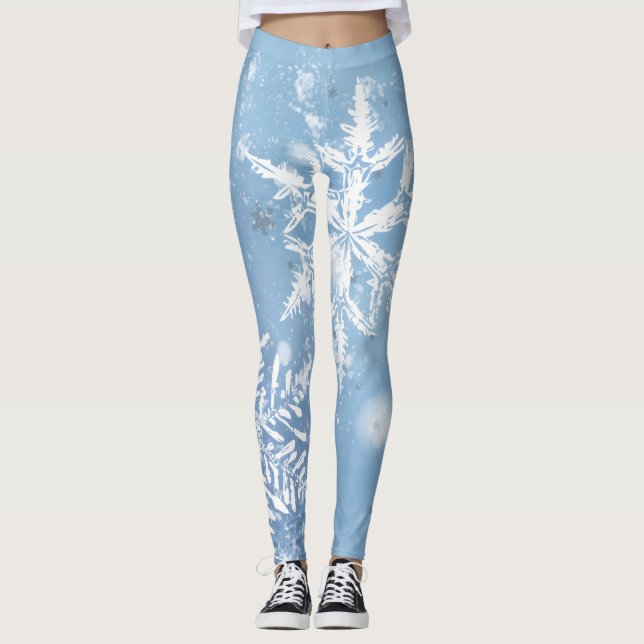 Wonderful Christmas Snow Leggings (Front)
